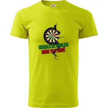 Pánské tričko Nedalo se odolat, mám to v sobě šipky - Klasické pánské triko vyšší gramáže - L ( Limetková )