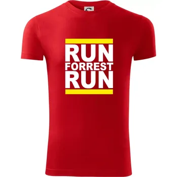 Pánské tričko Run Forrest Run - Viper FIT - Pánské zůžené tričko - XL ( Červená )