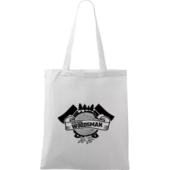 Hard Work Woodsman - Taška bavlněná - 42 x 38 cm ( Bílá )