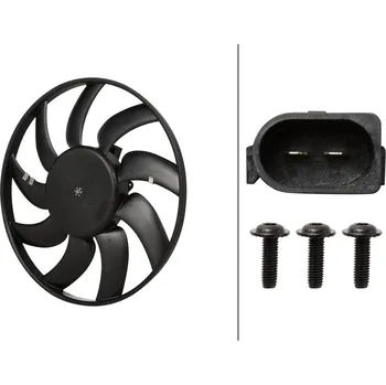 Chladič motoru Větrák, chlazení motoru HELLA 8EW 366 420-601