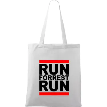Run Forrest Run - Taška bavlněná - 42 x 38 cm ( Bílá )