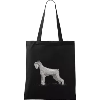 Vintage Schnauzer - Taška bavlněná - 42 x 38 cm ( Černá )