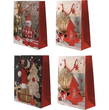 Dárková taška Dárková taška vánoční Christmas tradition M 26x32x10cm