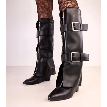 Dámské kozačky Kozačky na klínech model 220243 Solea 36