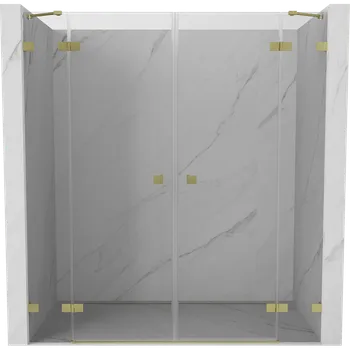 Sprchové dveře Mexen Lunar Duo sprchové dveře otočné 190 cm, transparentní, zlaté kartáčované - 834D-190-000-55-00 Sprchové dveře
