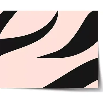 Plakát Sablio Plakát Růžový vzor zebry - 90x60 cm