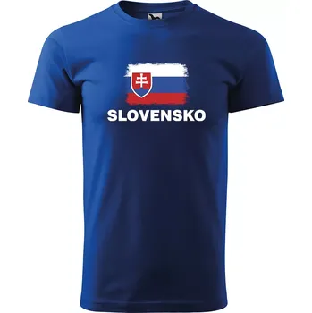 Sablio Tričko s potiskem Slovensko - modré XL