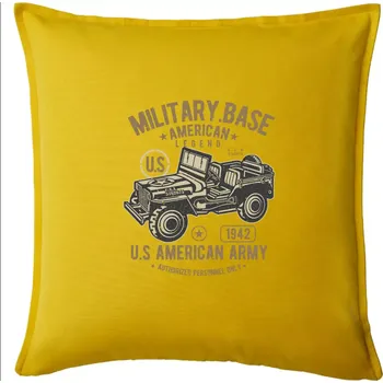 Polštář American Army Jeep - Polštář 50x50 - 50x50 - Pouze potah ( Žlutá )