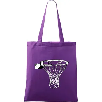 Basketbalový koš - Taška bavlněná - 42 x 38 cm ( Fialová )