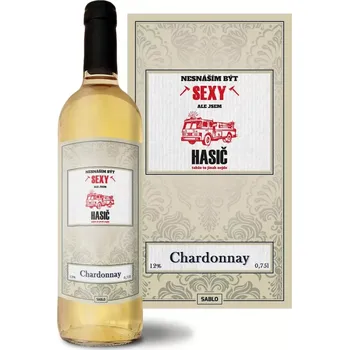 Víno Sablio Bílé víno Nesnáším být sexy, ale jsem hasič: 0,75 l