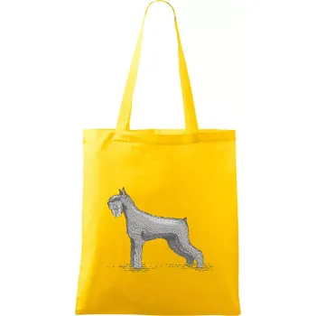 Vintage Schnauzer - Taška bavlněná - 42 x 38 cm ( Žlutá )