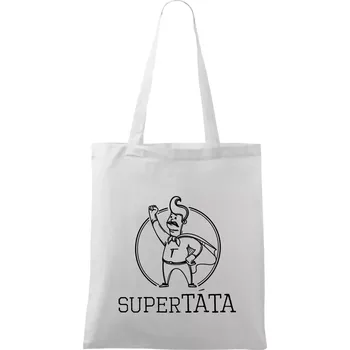 Superhrdina táta - Taška bavlněná - 42 x 38 cm ( Bílá )
