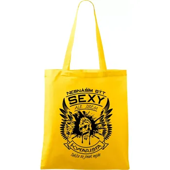 Nesnáším být sexy - kytarista - Taška bavlněná - 42 x 38 cm ( Žlutá )