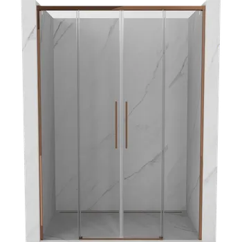 Sprchové dveře Mexen Rox posuvné sprchové dveře 140 cm, transparentní, růžové zlato - 8C2-140-002-60-00 Sprchové dveře