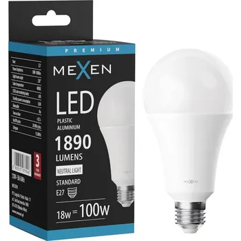 Žárovka Mexen Nova LED žárovka E27, A70, 18W, Neutrální - 4000K, 1890 lm - L100-E27-1840-01 Żarówki LED