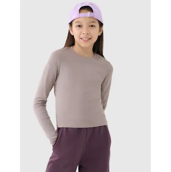 Chlapecké tričko Dívčí úzký hladký rukáv s dlouhým rukávem 4F 4FJRSS25TLONF505-83S 122