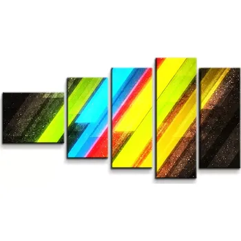 Obraz Sablio Obraz - 5-dílný Pruhová abstrakce - 100x60 cm
