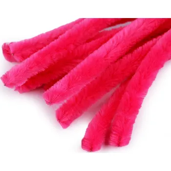 Hobby drát Chlupaté drátky na tvoření Ø10 mm délka 30 cm, malé, 3 pink