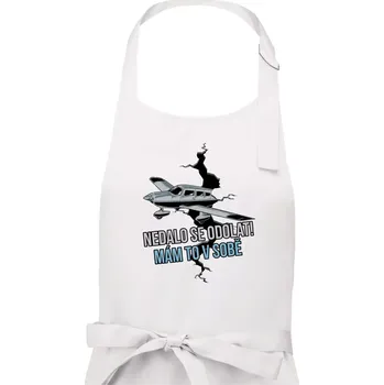 Kuchyňská zástěra Nedalo se odolat, mám to v sobě letadlo - Pánská zástěra na vaření - Univerzální velikost ( Bílá )
