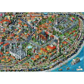 Puzzle Puzzle ANATOLIAN Hemžení v Istanbulu 3000 dílků