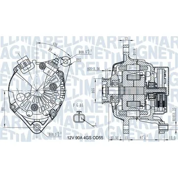 Alternátor Generátor MAGNETI MARELLI 063731725010