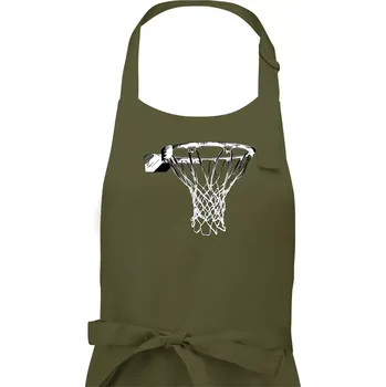 Kuchyňská zástěra Basketbalový koš - Pánská zástěra na vaření - Univerzální velikost ( Khaki )