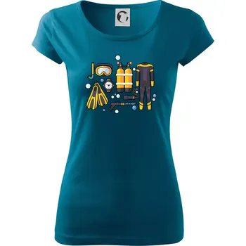 Dámské oblečení Potápěčská výzbroj - Dámské triko Pure - 3XL ( Petrolejová )