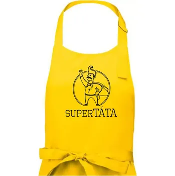 Kuchyňská zástěra Superhrdina táta - Pánská zástěra na vaření - Univerzální velikost ( Žlutá )