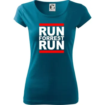 Dámské oblečení Run Forrest Run - Dámské triko Pure - S ( Petrolejová )
