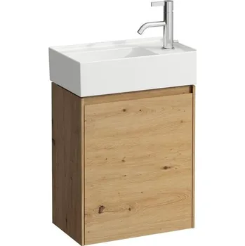 Koupelnový nábytek Laufen Lani Skříňka pod umyvadlo 435x270x515 mm, 1 dvířka, závěsy vpravo, divoký dub H4039021122671