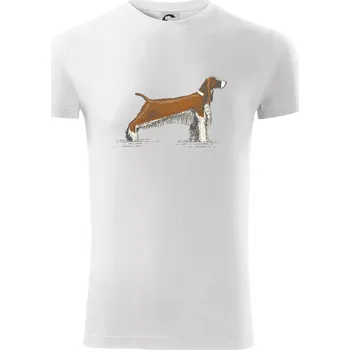 Pánské oblečení Vintage Springer spaniel - Viper FIT - Pánské zůžené tričko - M ( Bílá )