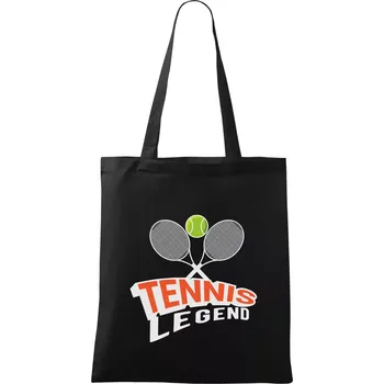 Tennis legend - Taška bavlněná - 42 x 38 cm ( Černá )