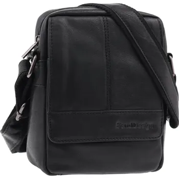 Pánská kožená taška přes rameno Sendi Design M - 110 černá