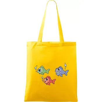 Prdící ryba (Hana-creative) - Taška bavlněná - 42 x 38 cm ( Žlutá )