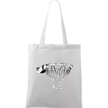 Nákupní taška Basketbalový koš - Taška bavlněná - 42 x 38 cm ( Bílá )