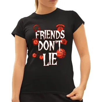 Žertovný předmět Friends don't lie– pro fanoušky seriálu Stranger Things - dámské tričko s potiskem- Tričkový.cz