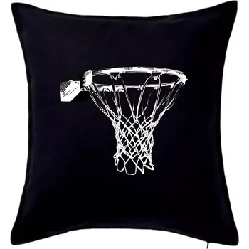 Polštář Basketbalový koš - Polštář 50x50 - 50x50 - Pouze potah ( Černá )