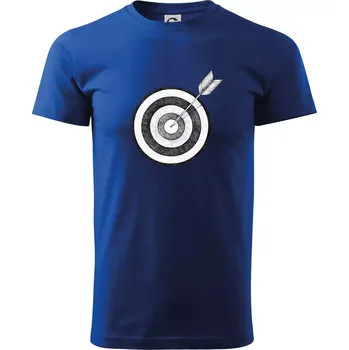 Pánské tričko Terč na lukostřelbu - Triko extra velké (5-8XL) - 8XL ( Královská modrá )