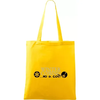 Nákupní taška Winter Is Coming parodie - Taška bavlněná - 42 x 38 cm ( Žlutá )
