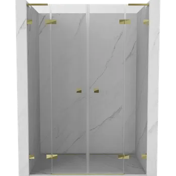 Sprchové dveře Mexen Lunar L Duo otočné sprchové dveře 160 cm, průhledné, zlaté - 834DL-160-000-50-00 Sprchové dveře