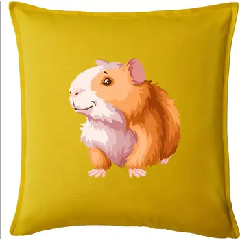 Polštář Morče - kreslené, bílo oranžové - Polštář 50x50 - 50x50 - Pouze potah ( Žlutá )