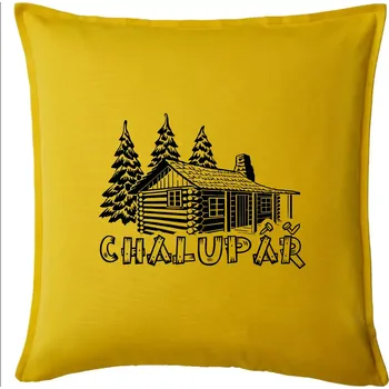 Polštář Chalupář srub - Polštář 50x50 - 50x50 - Pouze potah ( Žlutá )