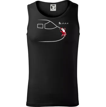 Pánské termoprádlo Santa a letadlo (Hana-creative) - Tílko pánské Core - L ( Černá )