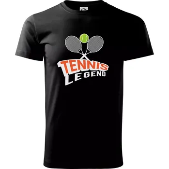 Pánské tričko Tennis legend - Triko extra velké (5-8XL) - 6XL ( Černá )