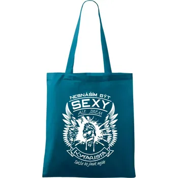 Nesnáším být sexy - kytarista - Taška bavlněná - 42 x 38 cm ( Petrolejová )