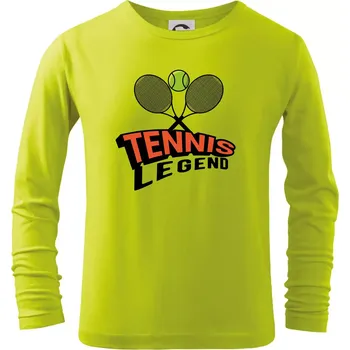 Dětská móda Tennis legend - Triko dětské Long Sleeve - 122 cm/6 let ( Limetková )