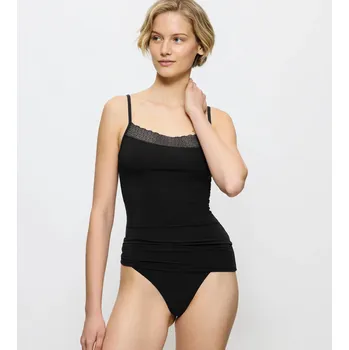 Feel of Modal Spaghetti Top - BLACK - TRIUMPH BLACK - TRIUMPH S