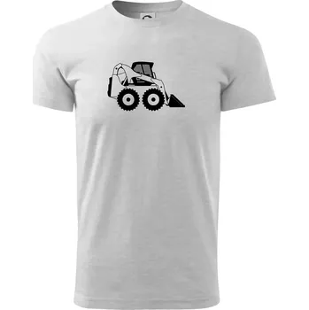 Pánské tričko Bobik velký kolový - Triko extra velké (5-8XL) - 7XL ( Světlešedý Melír )