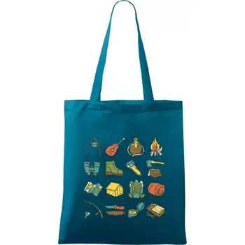 Camping set - Taška bavlněná - 42 x 38 cm ( Petrolejová )