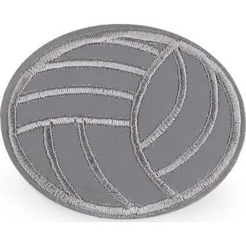 Reflexní nažehlovačka mix vzorů a velikostí, střední, 7 šedá basketbalový míč